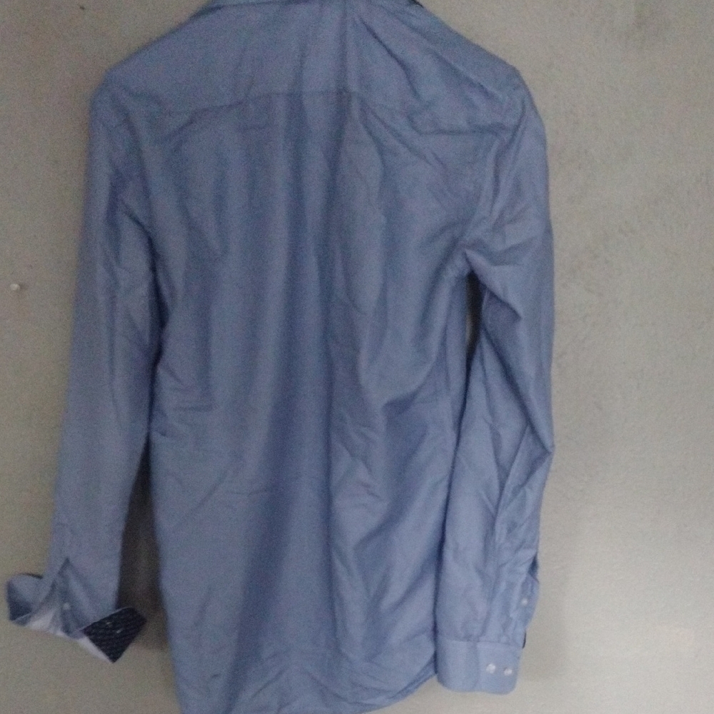 Nicole Miller Light Blue Slim Fit Men’s Dress Shirt NWT | Size M 15-15.5 34/35 - Picture 4 of 6